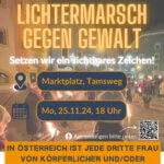 Lichtermarsch gegen Gewalt